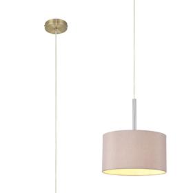 DK0201  Baymont 30cm Pendant 1 Light Antique Brass, Taupe/Halo Gold